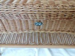 3 PLASTIC RATTAN SIDE TABLES