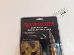 WINCHESTER CAMO FLASK & KNIFE