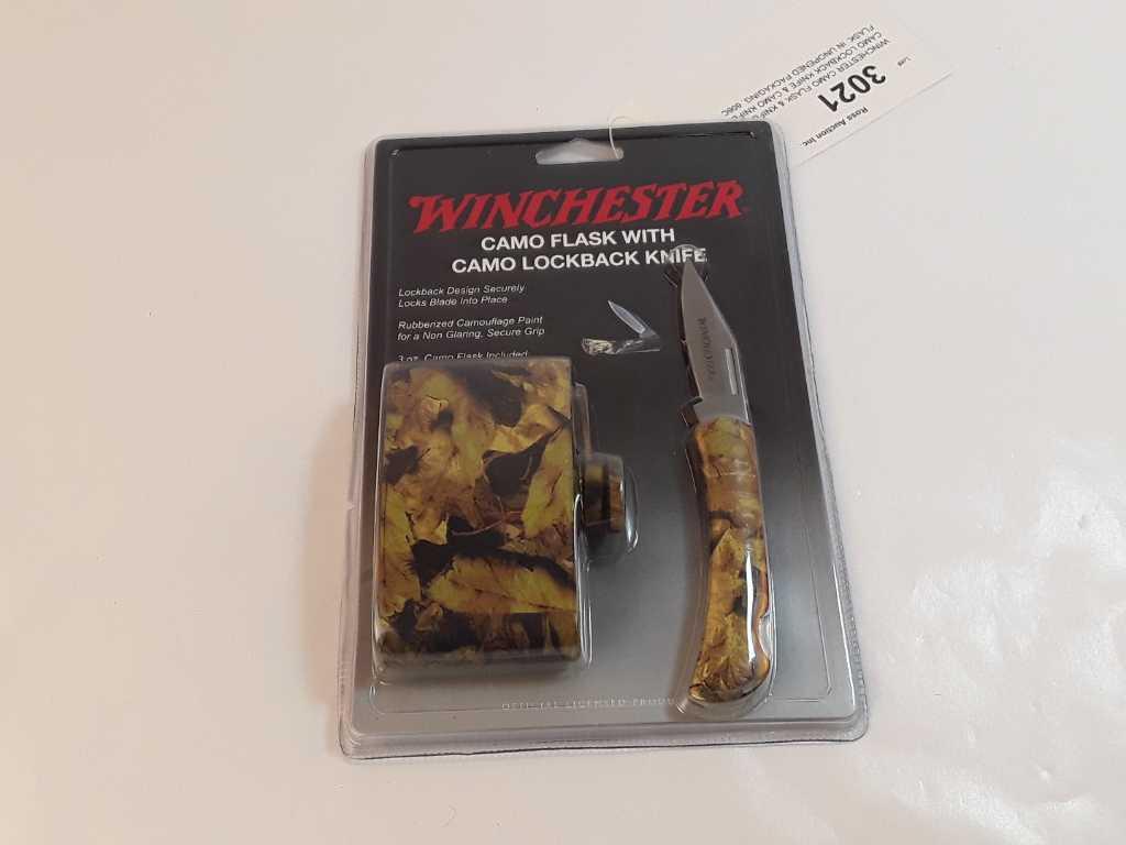 WINCHESTER CAMO FLASK & KNIFE