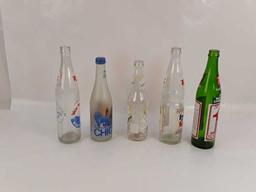 Vintage Soda Bottles Qty5