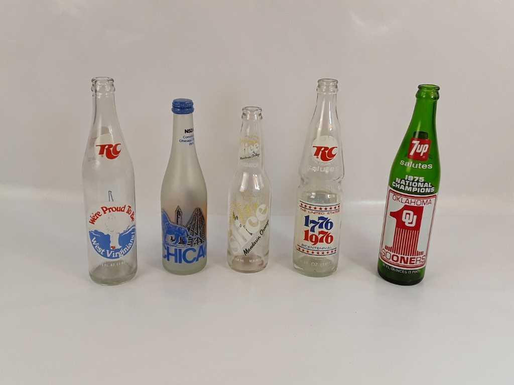 Vintage Soda Bottles Qty5