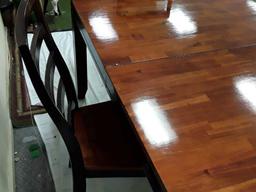 BROWN DINING ROOM TABLE