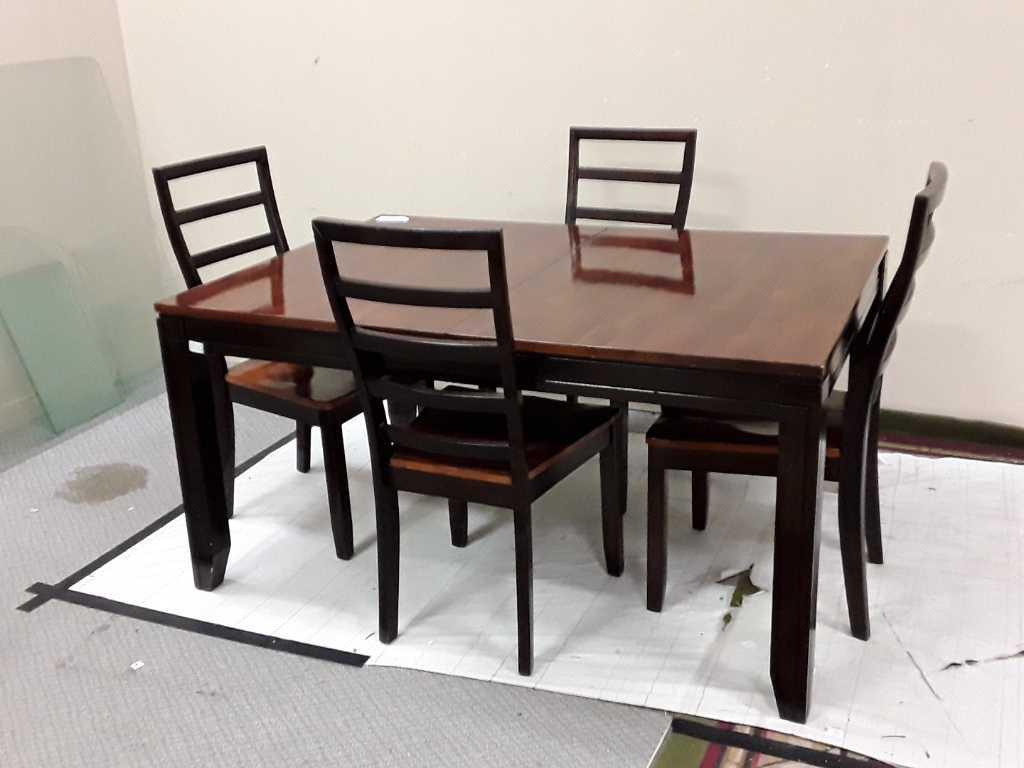 BROWN DINING ROOM TABLE