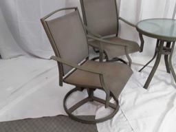 4 OUTDOOR PATIO CHAIRS & TABLE