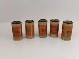 5 ANTIQUE EDISON RECORD CYLINDER W/RECORDS
