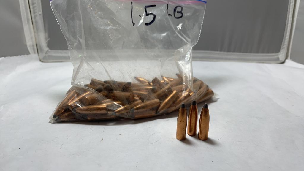 1.5lb Bag of Unknow Caliber Copper Bullets.