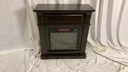 Dark Wood Electric Fireplace Heater