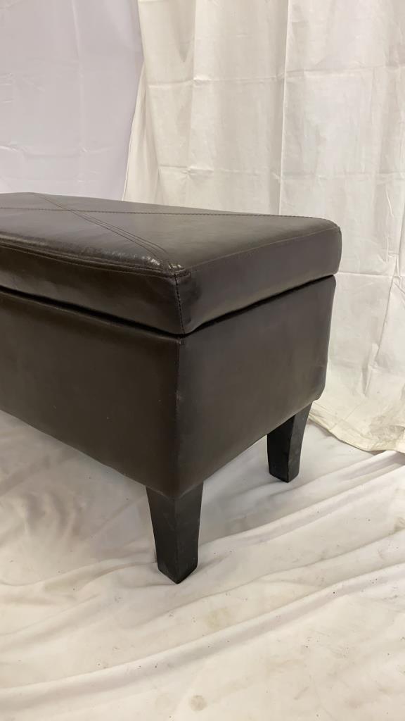 Dark Brown Storage Bench