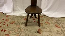 Antique Carved Birthing Stool.