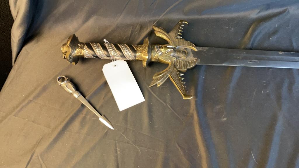 VINTAGE LONG SWORD  W/ SECRET DAGGAR IN HILT