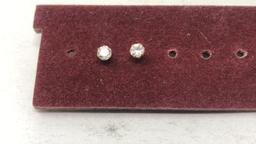 2 PAIR OF COSTUME STUD EARRINGS