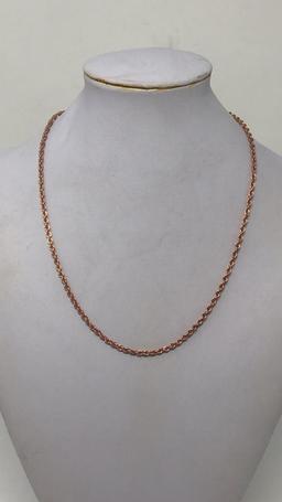 14K ROSE GOLD WHEAT STYLE CHAIN 2G