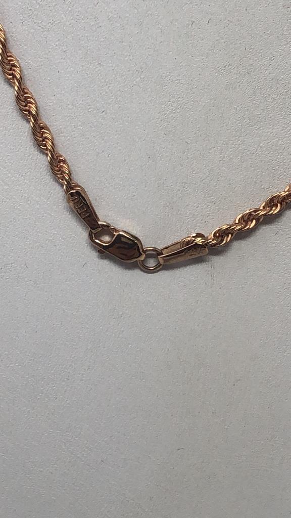 14K ROSE GOLD WHEAT STYLE CHAIN 2G