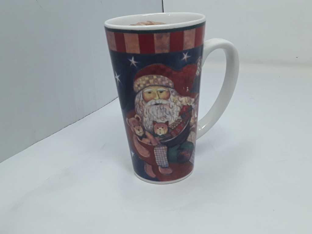 CHRISTMAS GLASSES AND MUGS IN TOTE