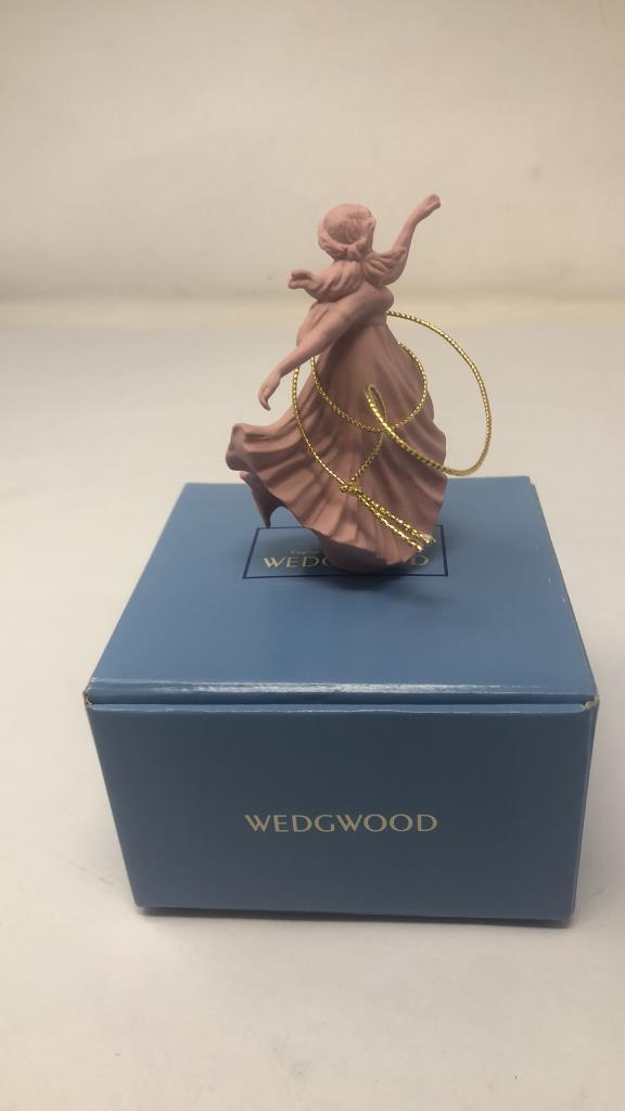 WEDGWOOD 1997 PINK JASPER DANCING HOURS ORNAMNET.