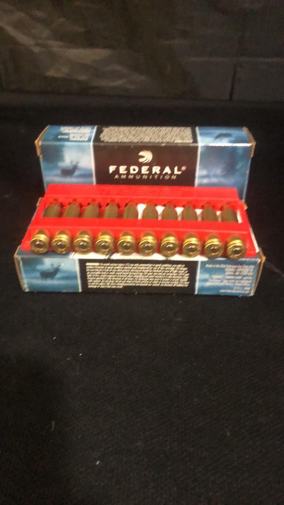 30 ROUNDS OF 243 WIN RELOADED AMMO.