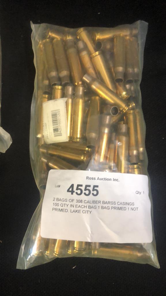 2 BAGS OF 308 CALIBER BARSS CASINGS