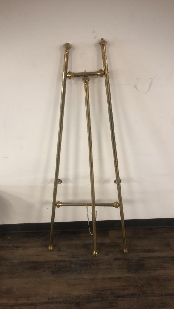 LARGE BRASS COLORED EASEL