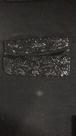 5 BLACK PARTY BEADED CLUTCHES