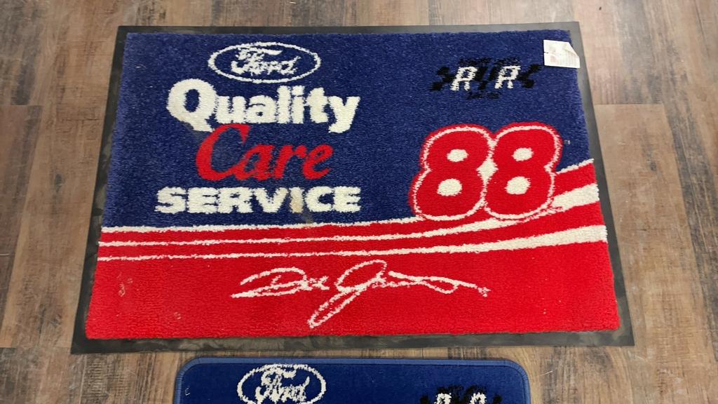 2) NASCAR #88 DALE JARRETT RUGS.