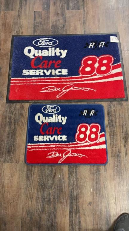 2) NASCAR #88 DALE JARRETT RUGS.