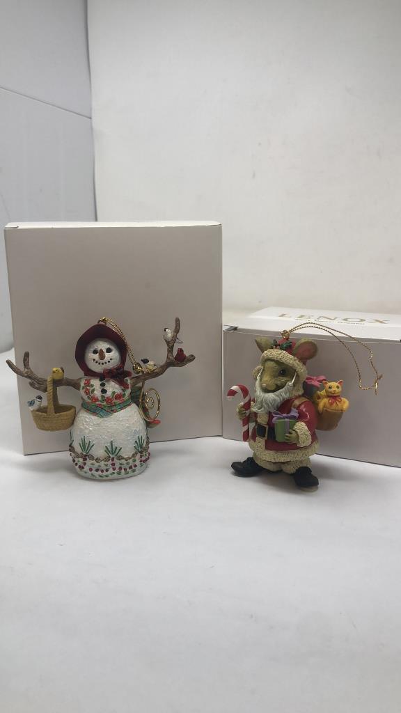 2 LENOX DISNEY PIXAR TOY STORY ORNAMENTS.