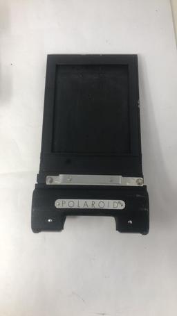 3 POLAROID LAND FILM HOLER#500, ONE SPLICER