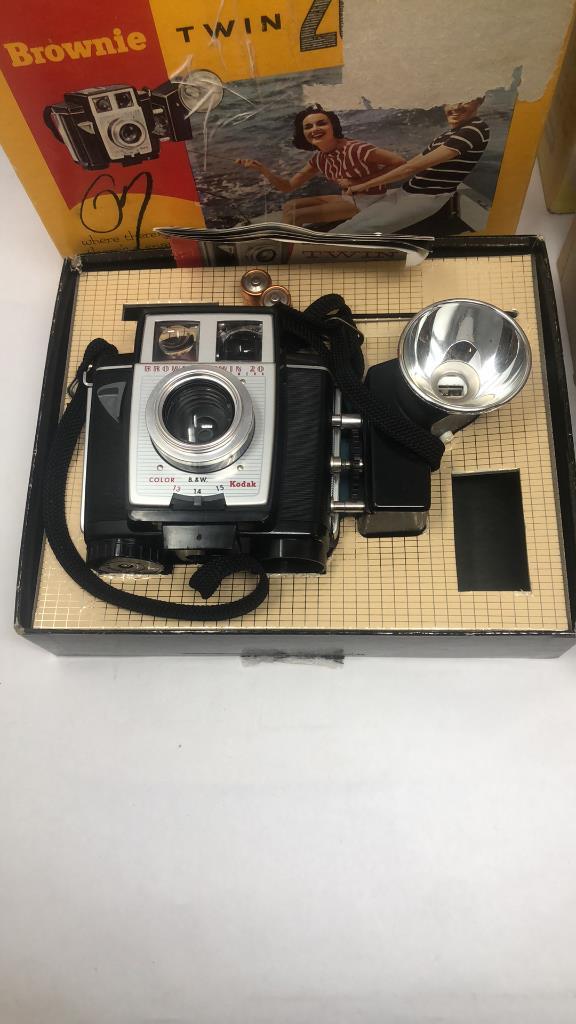 TWO VINTAGE CAMERAS IN ORIGINAL BOXES