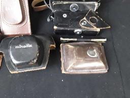 SET OF VINTAGE LEATHER CAMERA CASES