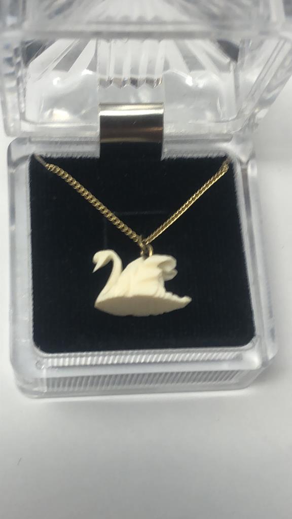 CARVED SWAN NECKLACE