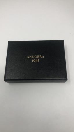 1965 ANDORRA SILVER 2 COIN SET.