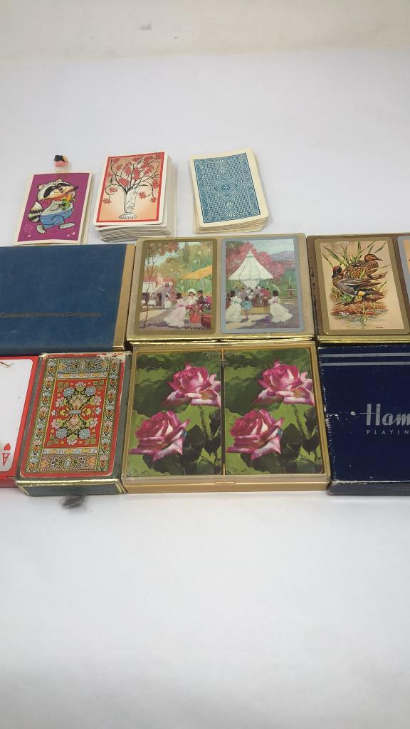 ASSORTED DECKS VINTAGE PLAYING CARDS