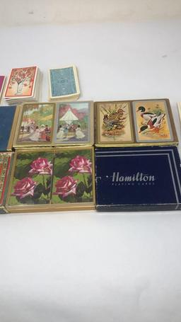 ASSORTED DECKS VINTAGE PLAYING CARDS