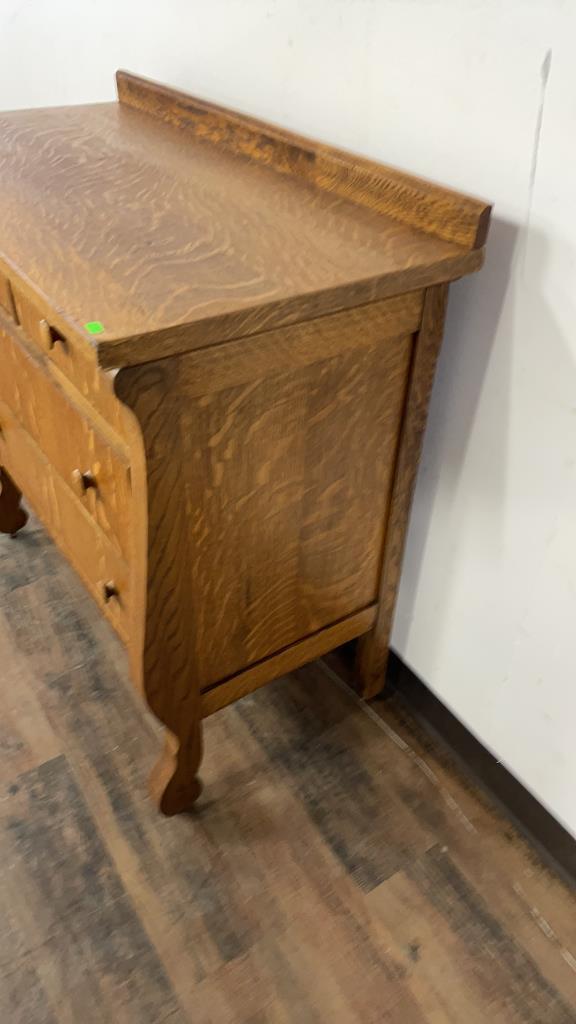 ANTIQUE TIGER OAK DRESSER