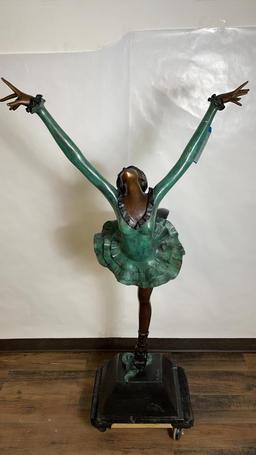 BRONZE BALLERINE SCULPTURE BY A. FAYRAL