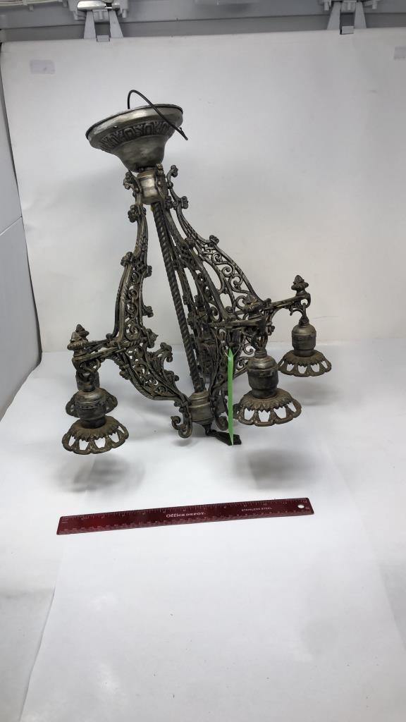 CAST IRON VICTORIAN CHANDELIER