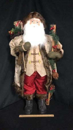 STANDING CHRISTMAS SANTA WITH TOY BAG