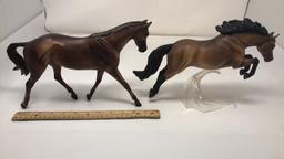 2) BREYER HORE FIGURINES