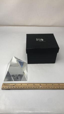 HYALINE & DORA GLASS PYRAMID WITH GIFT BOX