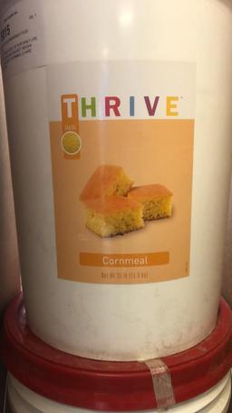 3) THRIVE LIFE 40LB EMERGENCY FOOD BUCKETS.