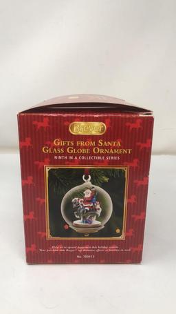 BREYER "GIFTS FROM SANTA" GLASS GLOBE ORNAMENT