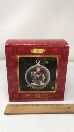 BREYER "GIFTS FROM SANTA" GLASS GLOBE ORNAMENT