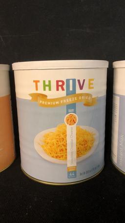 4) THRIVE LIFE 21-53 SERVING EMERGENCY FOOD CANS