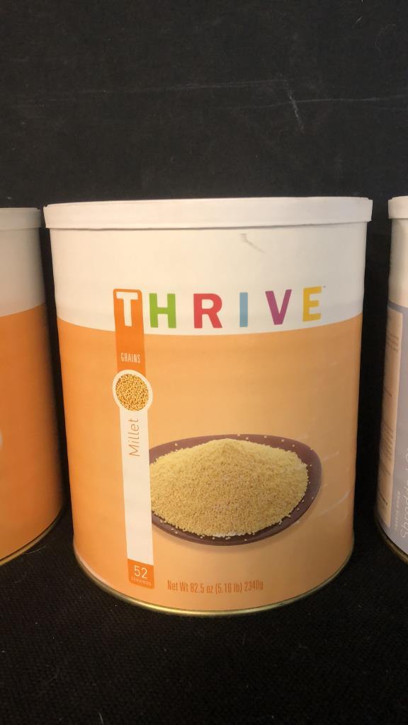 4) THRIVE LIFE 21-53 SERVING EMERGENCY FOOD CANS