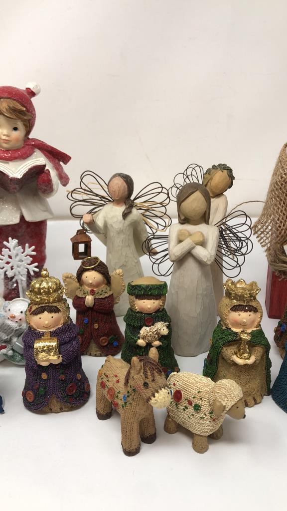 20) CHRISTMAS FIGURINES: CAROLERS, ANGELS, & MORE