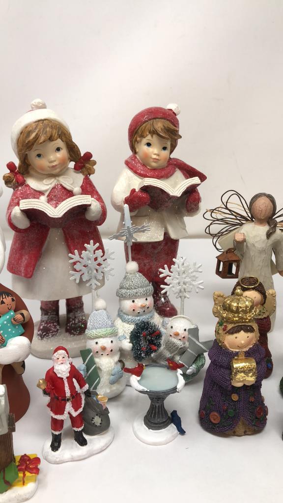 20) CHRISTMAS FIGURINES: CAROLERS, ANGELS, & MORE