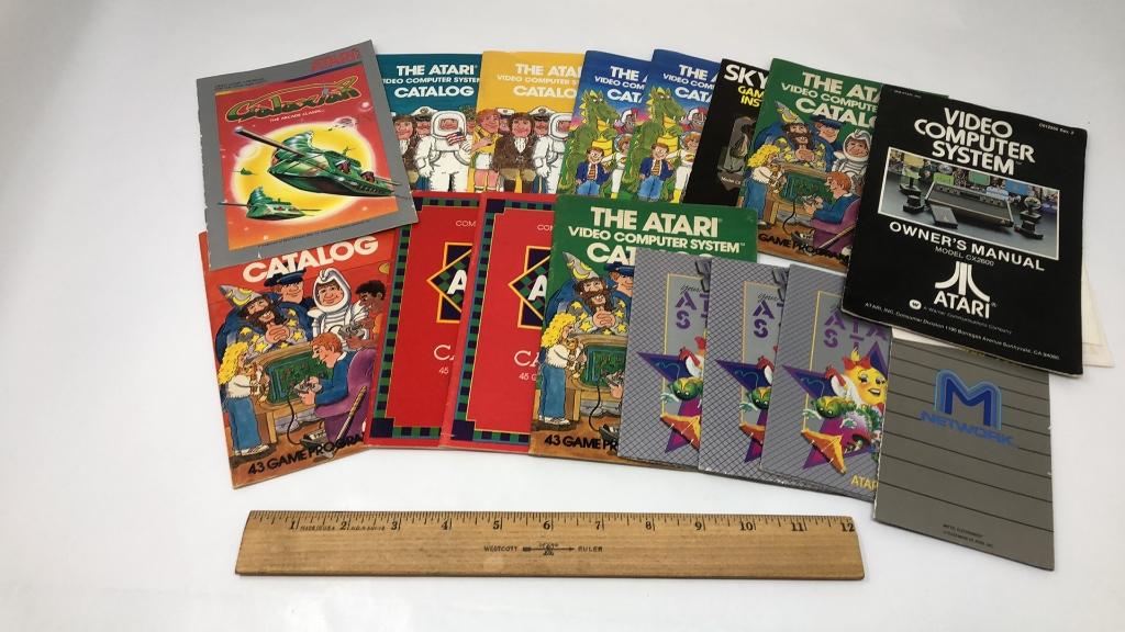 COLLECTION OF 12 ATARI VIDEO COMPUTER CATALOGS