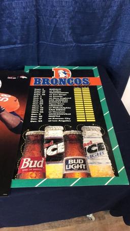 19) BRONCOS POSTERS: VINYL, CARDSTOCK, & PAPER