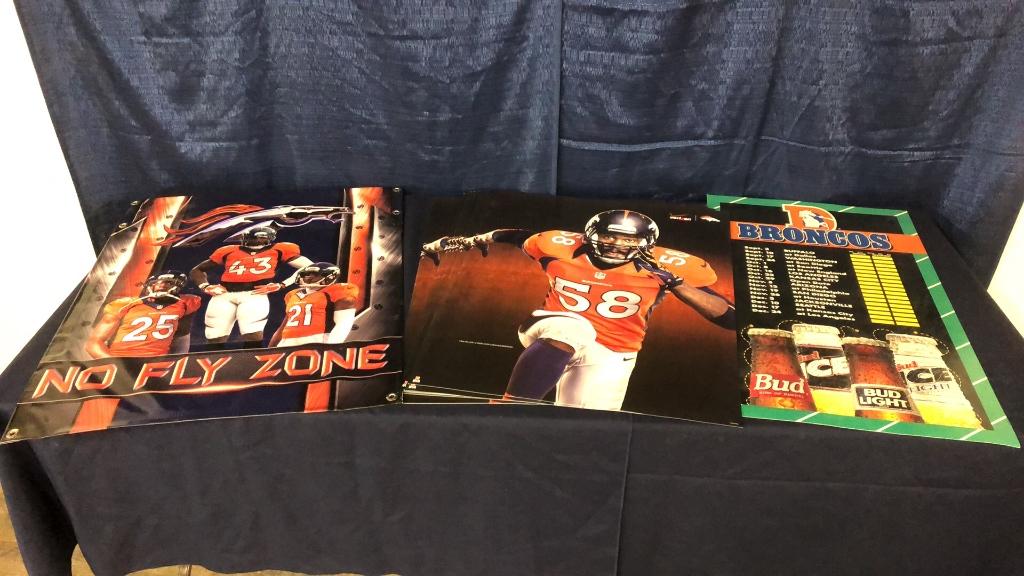 19) BRONCOS POSTERS: VINYL, CARDSTOCK, & PAPER