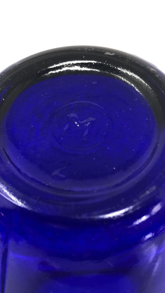 6)MARYLAND GLASS, COBALT BLUE & FINE CHINA ASHTRAY